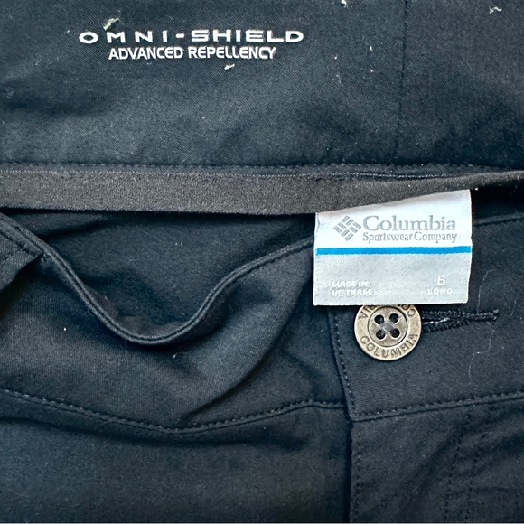 Columbia Black Omni-Shield Advanced Repellency Pants 6 Long - Picture 5 of 6